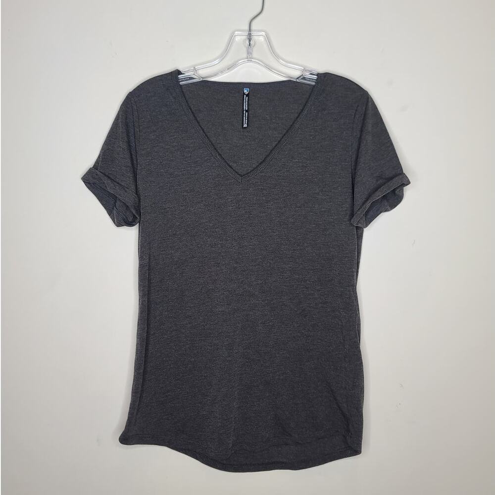 Kuhl dark grey short sleeve v-neck shirt - XS